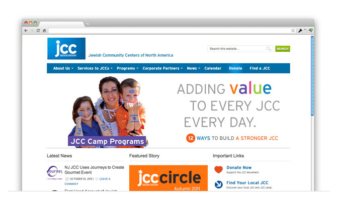 jcc_association_genesis_website Non-profit Genesis Framework WordPress Website