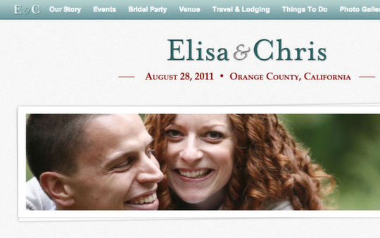 Elisa and Chris Wedding Website
